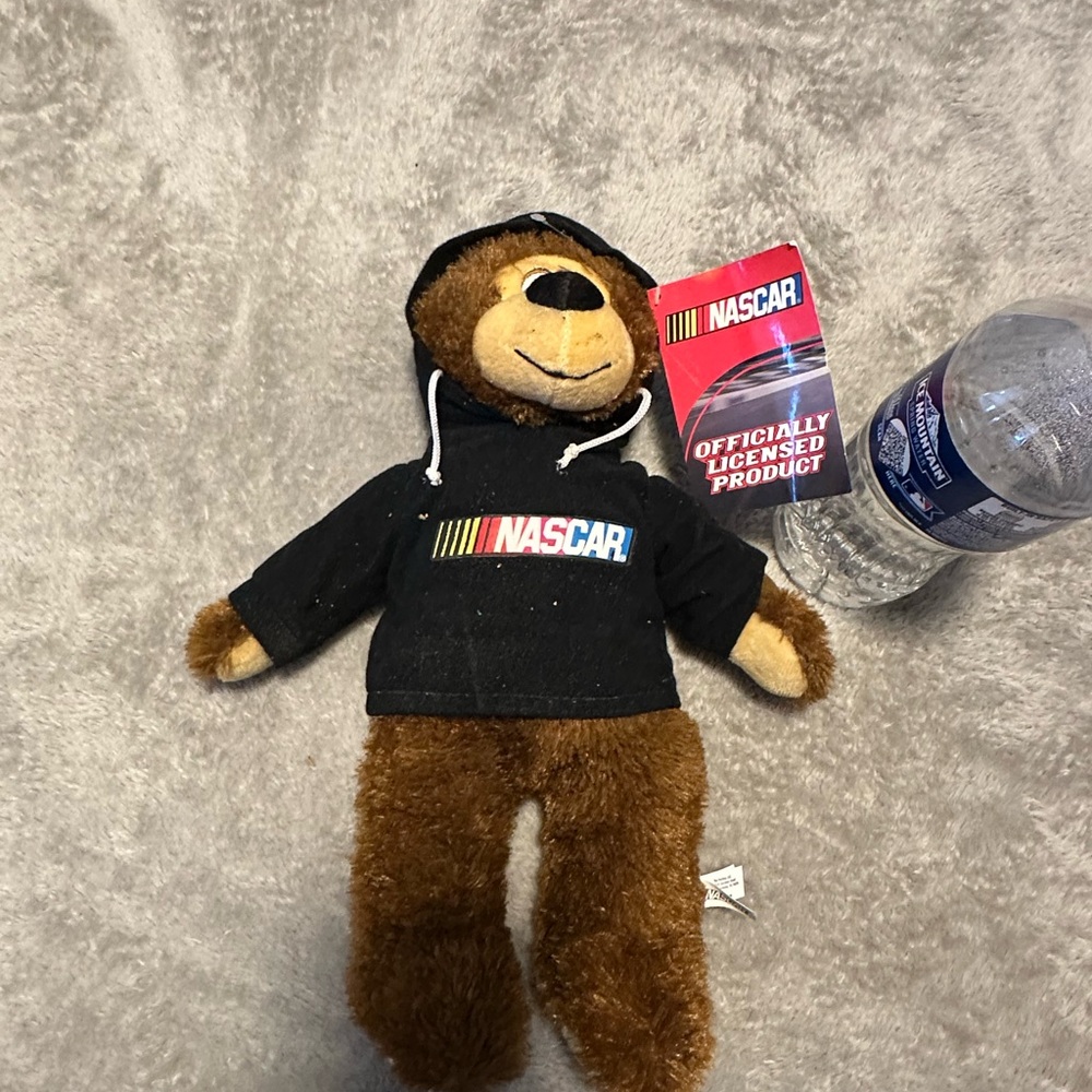 NASCAR Bear in Black Hoodie